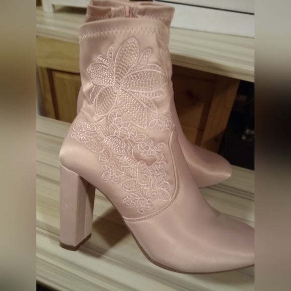 Pink Satin Cupid Boots - Picture 13 of 16
